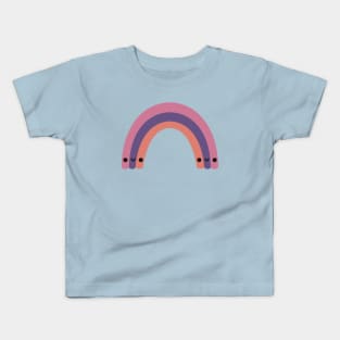 Cute Kawaii Pink Purple Peach Rainbow Kids T-Shirt